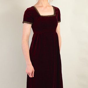 1960’s does Regency Velvet Dress in Deep Ruby
